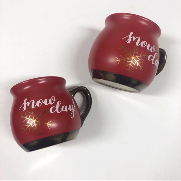 Threshold Other - Threshold Red and Gold Snow Day Coffee Mugs